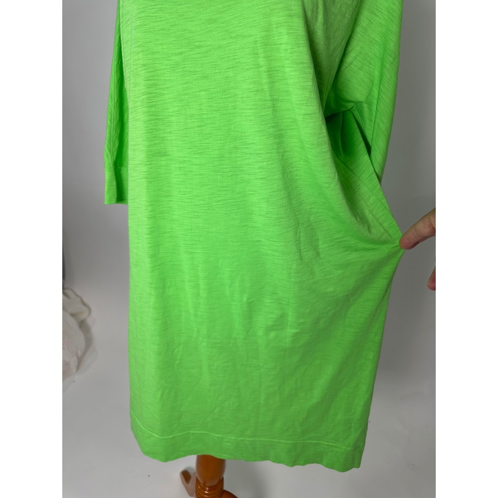 Lilly Pulitzer Lime Green Pima Cotton Shift Dress Halloween 3/4 Sleeve M - Picture 4 of 9